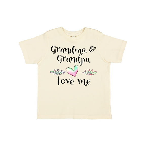Inktastic Grandma and Grandpa Love Me Heart Grandchild Boys or Girls Toddler T-Shirt