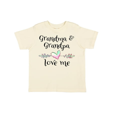 

Inktastic Grandma and Grandpa Love Me- Heart Grandchild Gift Toddler Boy or Toddler Girl T-Shirt