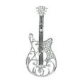 thumbnail image 2 of Tnobhg Retro Versatile Ladies Brooch Exquisite Rhinestone-studded Guitar Design Hollow Collar Corsage Buckle Pin Brooch, 2 of 7
