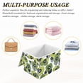 thumbnail image 6 of Yayeee Collapsible Cube Storage Bin with Lid Fabric Closet Decorative Basket with Handles, Gray Floral, 6 of 7
