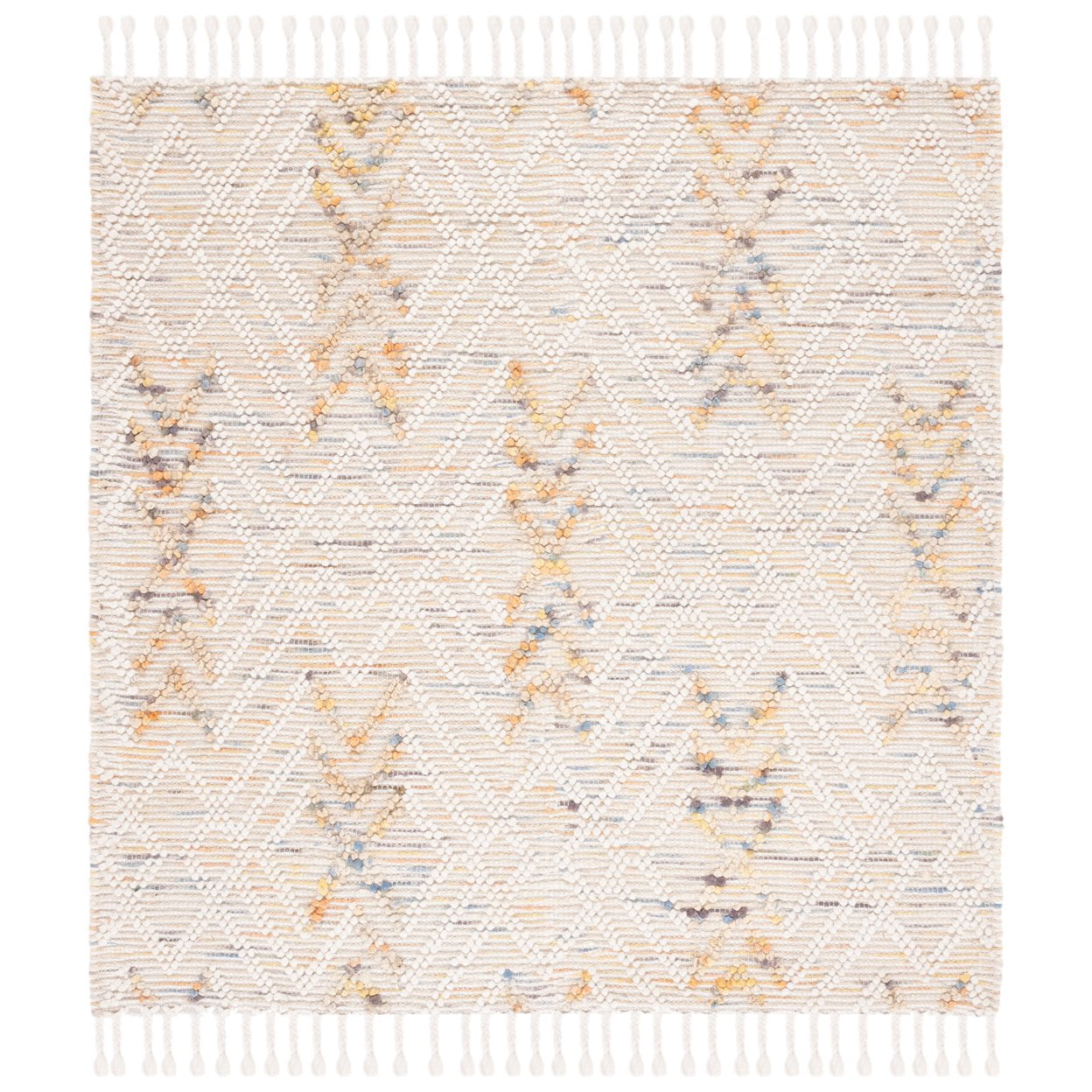 SAFAVIEH Natura Keith Geometric Area Rug, Ivory/Orange, 5' x 8'