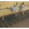 thumbnail image 2 of Degas, Edgar 21x20 Black Ornate Wood Framed with Double Matting Museum Art Print Titled - Dancers Practicing at the Barre, 2 of 4