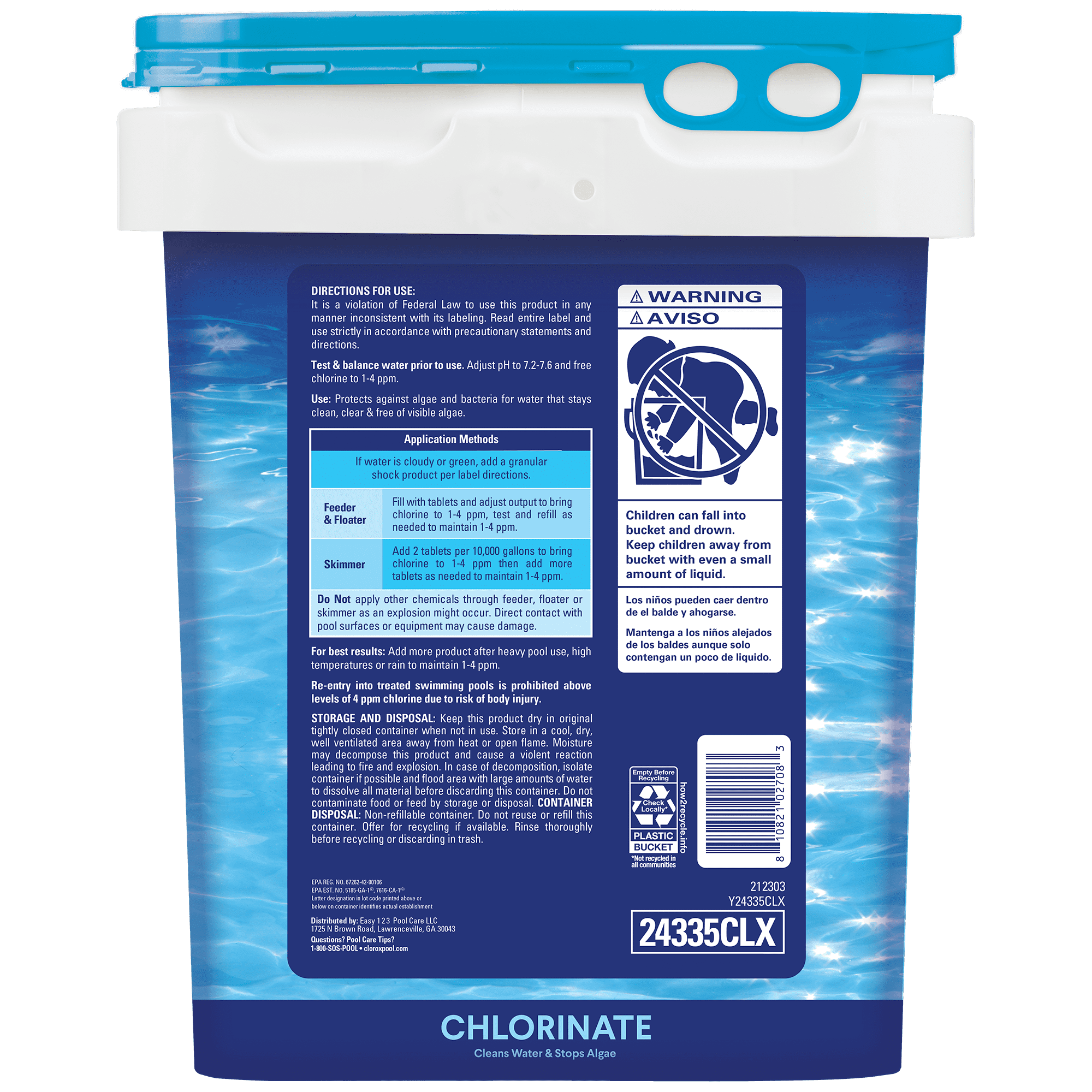 CLOROX™ POOL&SPA™ XTRABLUE® CHLORINATING TABLETS 35 LB
