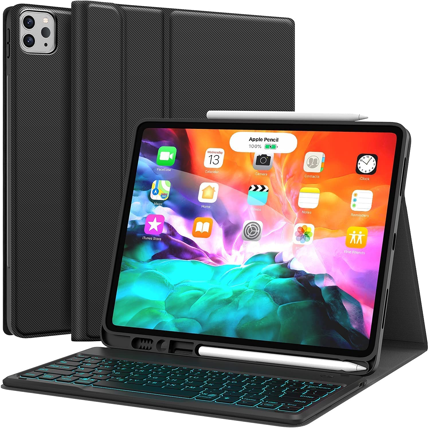 Keyboard for iPad Pro 12.9 2021 5th Generation, iPad Pro 12.9 Case with
