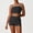 Black(Tank Top + Shorts), variant on PISONIC 2 Pieces Workout Sets for Women Cute Doubel Layer Spaghetti Straps Sports Bras Gym Shorts Outfits