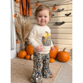 thumbnail image 3 of Cjfdfy Toddler Baby Girl Halloween Outfit Camo Pumpkin Print Long Sleeve Pullover Camouflage Flare Pants Little Baby Cute My First Halloween Fall Winter Clothes, 3 of 9
