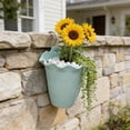 thumbnail image 4 of Horivan Minimalist Wall Planter Plastic Hanging Pots Space Saving Container For Home Office Bathroom, 4 of 6
