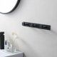 thumbnail image 3 of Perchero de pared para baño con 3 ganchos, perchero de pared, gancho para ropa de baño, acero inoxidable SUS304, negro mate, 3 of 5