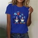 thumbnail image 2 of Tops de Ajuste Suelto para las Mujeres Sudadera Casual Impresa Manga Corta Cuello Redondo Superior, Poliéster, 2 of 7
