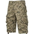 thumbnail image 3 of Xihbxyly Mens Shorts Cargo Shorts for Men, Cargo Shorts for Men Stretch Waist Cotton Hiking Short Casual Solid Zipper Button Pockets Cropped Cargo Shorts Lightning Deals Of Today, 3 of 5