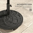 thumbnail image 6 of Outsunny Round Patio Umbrella Base with Wheels, 44 lbs Resin Umbrella Stand Base, Patio Umbrella Holder for 1.3"/1.5"/1.9" Umbrella Poles, Black, 6 of 9