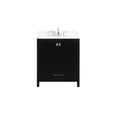 thumbnail image 3 of 30 inch single bathroom vanity in black with backsplash, 3 of 8