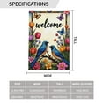 thumbnail image 3 of Blue Bird Butterfly Flowers Garden 12X18 Inchdouble Stained Glass Window Blue Birds Branch Flowers. Double Sided Spring Summer Cardinal Colorful Floral Love Hearts Yard Flag House Holiday Outside, 3 of 6