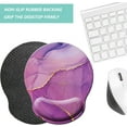 thumbnail image 4 of Mouse Pad with Wrist Support, Ergonomic Mouse Pad with Memory Foam Wrist Rest Cushion, Non-Slip Rubber Base Gaming Mice Pad for Home Office Computer Laptop, Purple Marble, 4 of 14