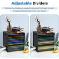 thumbnail image 3 of Scrapbook Paper Organizer for Sizes 12" x 12", 15 Slots File Sorter Storage, Document Holder, Desktop Scrapbook Paper Organizer Rack - Black, 3 of 13