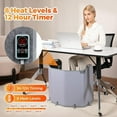 thumbnail image 2 of Under Desk Heater For Office Quiet, Portable Space Heater Foot Warmer for Leg, Ankle, Small Personal Electric Space Heater with 8 Heat Levels & 12H Timer, Auto Shut Off, Anti-tilt Surrounding, Blue, 2 of 10
