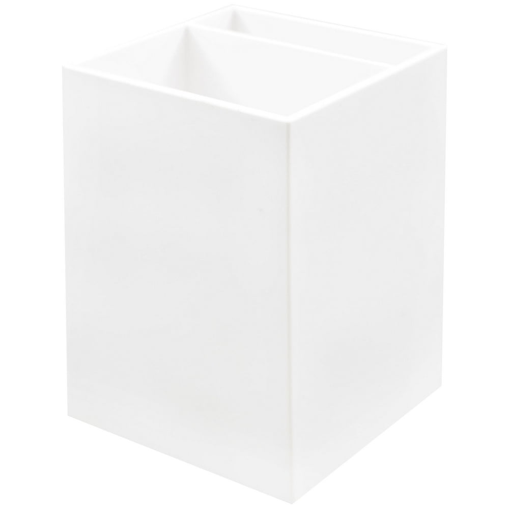 JAM Plastic Pen Holder, 2 3/4 x 3 7/8, White, 1/Pack