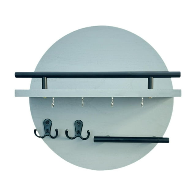 Estante de pared para llaves, organizador de correo de madera, bandeja para llaves, colgador para entrada, dormitorio, pasillo, dormitorio, decoración Estilo G
