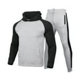 thumbnail image 2 of One opening Men's Tracksuit 2 Pieces Sportswear Top Long Sleeve Hooded Sweatshirt Long Pants with Belt and Pockets Casual Sports Suit, 2 of 6