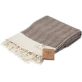 thumbnail image 5 of Smyrna Original Turkish Throw Blanket Herringbone Series  100% Cotton, 60 x 80 Inches  Vintage Boho Throw Blankets for Couch, Sofa, Bed, Farmhouse and Home Decor Latte,60x80, 5 of 7