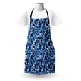 thumbnail image 3 of Abstract Apron, Intertwined Circular Elements in Monochrome, Unisex Kitchen Bib with Adjustable Neck for Cooking Gardening, Adult Size, Night Blue Pale Blue, by Ambesonne, 3 of 4