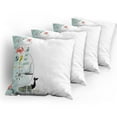 thumbnail image 5 of Ambesonne Nautical Throw Pillow Cover 4 Pack, Ornate Border Design, 18", Multicolor, 5 of 7