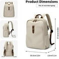 thumbnail image 4 of Laptop Backpack Purse for Women Fits 14 Inch Notebook Casual Daypack Work Travel College Bookbag Fashion Computer Bag (Apricot, 14 Inch), 4 of 9