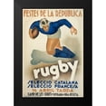 thumbnail image 2 of Vintage Apple Collection 18x24 Black Modern Framed Museum Art Print Titled - Rugby, 2 of 5