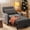 Dark Gray, variant on Recliner Chair, Lofka Convertible Futon Sofa Bed with Adjustable Backrest, Couch for Living Room, Bedroom, Dark Gray