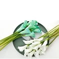 thumbnail image 3 of Artificial SNAIL GARDEN Latex Calla Lily Bundle with Green Leaves, 3 of 12