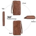 thumbnail image 4 of GAEKEAO Womens Wallet RFID Blocking Leather Large Capacity Long Purse Card Clutch Wristlet, 4 of 6