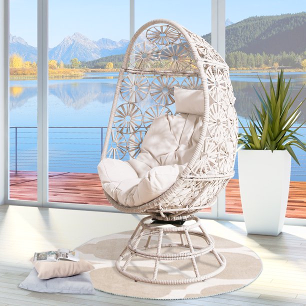 swivel egg chair indoor