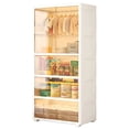 thumbnail image 3 of Plastic Storage Wardrobe Closet Dressers Baby Chest Shelves Wardrobe Cube Kid Organizer Laundry Room Vestidor Office Furniture My Lux Decor Round, 3 of 28