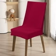thumbnail image 1 of Feltree Solid Color Brushed High Elastic Chair Cover - Soft, Waterproof & Dirt-Resistant Slipcover for Dining Chairs, Universal Fit 16-24 Inch, Machine Washable, 1 of 8