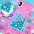 thumbnail image 4 of Funda para iPhone X/iPhone XS Transparente con Brillos Carcasa Protectora Antigolpes con Glitter Brillante, 4 of 5