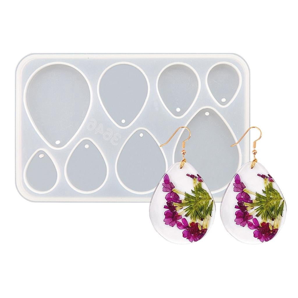 Osdhezcn Multipurpose Earrings Resin Molds Pendant Eardrops Silicone Moulds for DIY Epoxy