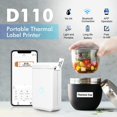 thumbnail image 3 of POINTERTECK Imprimante d'Étiquettes avec Ruban D110 Portable Compatible Bluetooth Machine Thermique pour Étiqueter USB Rechargeable Mini Étiqueteuse Intelligente Sans Encre à Main pour Bureau Maison, 3 of 10