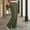 A_ Army Green, variant on Women Linen Pants Summer Wide Leg Beach Capris Lightweight High Waist Ruffle Flowy Palazzo Pant Boho Casual Trousers Gray XXL
