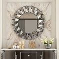 thumbnail image 5 of LUVODI Clear Sunburst Wall Mirror Decorative Accent Mirror for Bathroom Living Room Decor Round 32in, 5 of 9