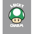 thumbnail image 2 of Boy's Nintendo Super Mario St. Patrick's Day Extra Life Mushroom Lucky Charm  Pull Over Hoodie Athletic Heather X Large, 2 of 4