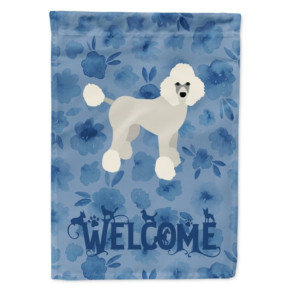 Carolines Treasures CK6095CHF Poodle Welcome Flag Canvas House Size Large multicolor