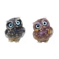 thumbnail image 4 of 2x Natural Crystal Stone Gravel Owl Figurine Home Decor StyleF and StyleD Gloria Estatua de búho, 4 of 8