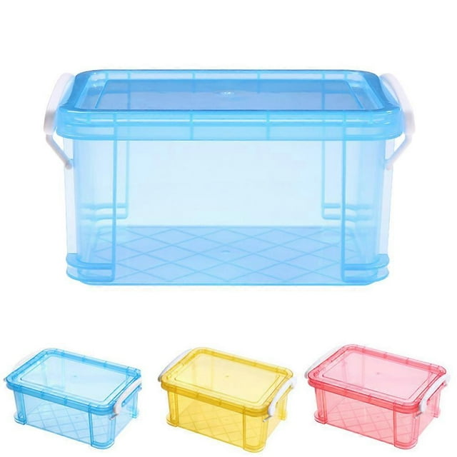 Blue Storage Box Plastic Container for Household Use 1Pcs