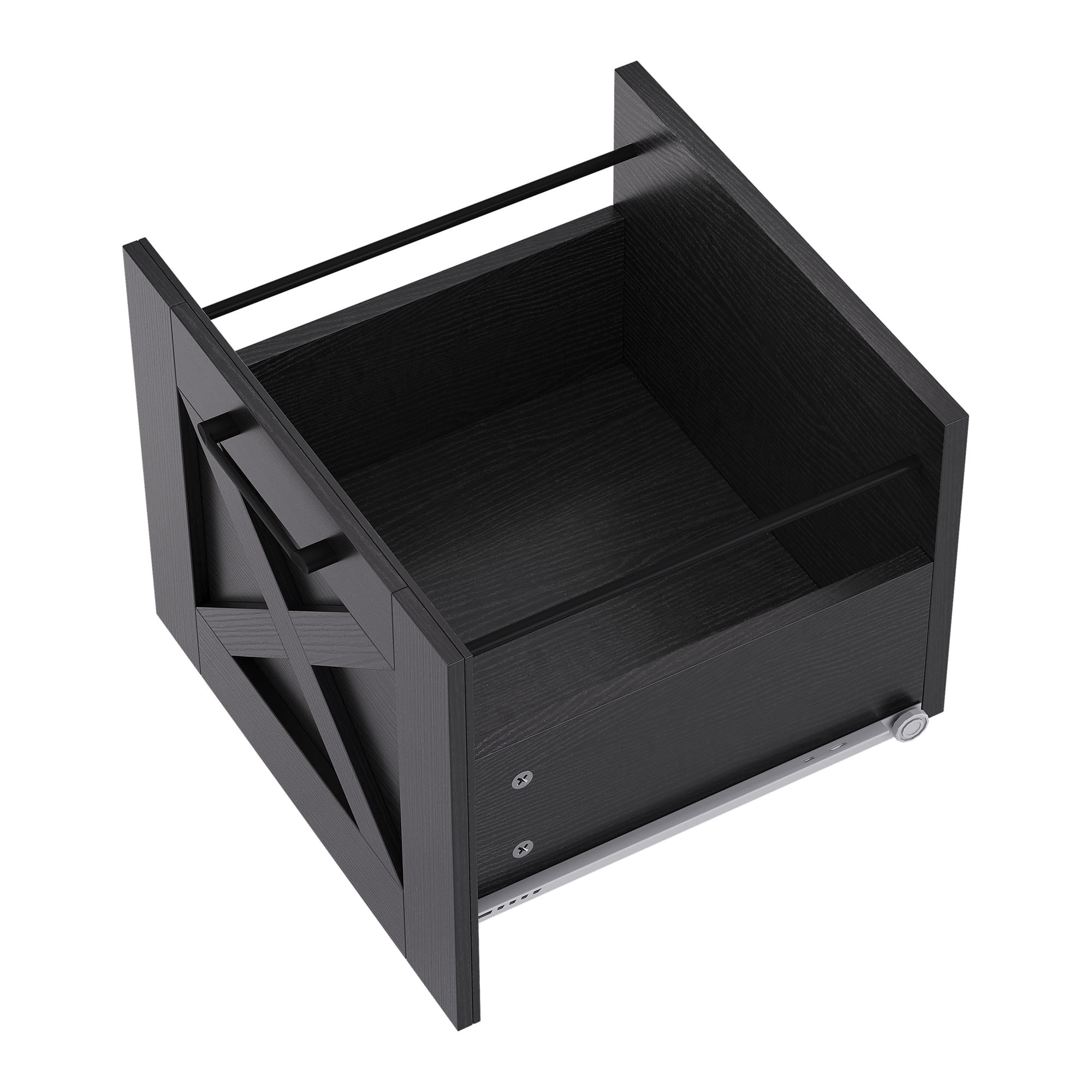 Dextrus 59 inch L-Shaped Desk with Power Outlet & USB Ports, Office Desk with File Cabinets, Large Computer Desk with Drawers, 2 Person Corner Desk Writing Desk with Storage Shelves, Black