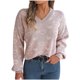 thumbnail image 2 of Puntoco Suéter Moda Mujer Manga Larga Navidad Cuello Redondo Suelto Tendencia Tops Blusa Suéter De Punto Liquidación De Navidad Puntoco Puntoco-295, 2 of 4