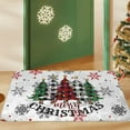 thumbnail image 4 of Merry Christmas Decorative Entrance Door Mat with Christmas Tree Snowflake Printing, Household Thickened Nonslip Doormats for Xmas Kitchen Living Room Decorations 23.62x15.75 Inch Multicolor, 4 of 6