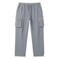 thumbnail image 5 of MXALUOB Cargo Pants for Men Waffle Knit Drawstring Waist Casual Pant Solid Color Workout Running Trousers with Zipper Pockets, 5 of 7
