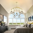 thumbnail image 2 of LovingAHome Farmhouse Dining Room Light Fixtures 7-Light Rustic Black Chandeliers for Living Room Bedroom,Foyer, 2 of 8