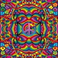 thumbnail image 2 of Green, Howie 20x20 Black Ornate Wood Framed with Double Matting Museum Art Print Titled - Swirls Peace Sign Pattern, 2 of 4