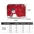 thumbnail image 3 of Red Merry Christmas Snowman Decor 17 inch Portable Laptop Sleeve Compatible with MacBook Air Notebook Computer Case for Men Women College School Students, 3 of 7